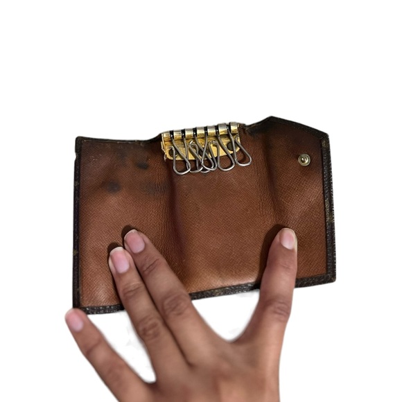 Vintage Authentic Louis Vuitton Monogram Leather Key Holder Keychain Wallet - Picture 7 of 11